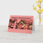 ハッピー4周年記念バラ カード (黄色い花)