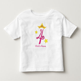 ハッピー4歳の誕生日プリンセス! トドラーTシャツ
