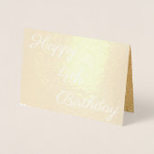 ハッピー4番目の金ゴールド誕生日 箔カード (正面)