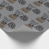 ハッピー40パーソナライズされた誕生日 ラッピングペーパー (角)