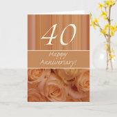 ハッピー40周年記念バラ カード (黄色い花)