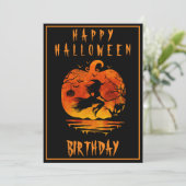 ハッピー40歳の誕生日ハロウィンパーティーのお祝い 招待状 (スタンド正面)