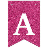 ハッピー40歳の誕生日フォトホットピンクグリッター バンティングフラッグ (第3の旗)