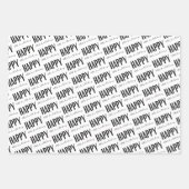 ハッピー40歳の誕生日ラッピング紙シート ラッピングペーパーシート (正面)