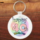 ハッピー40歳の誕生日（ローゼ） キーホルダー (正面)