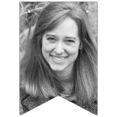 ハッピー40thバースデーフォトブラックグリッター バンティングフラッグ (第1の旗)