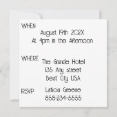 ハッピー40th誕生日カスタマイズ可能なヴィンテージレトロ 招待状 (裏面)