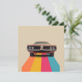 ハッピー40th誕生日カスタマイズ可能なヴィンテージレトロ 招待状