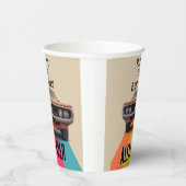 ハッピー40th誕生日カスタマイズ可能なヴィンテージレトロ 紙コップ (右)