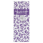 ハッピー40th誕生日ナンバーパターンコラ/ホワイト40 ワインギフトバッグ (正面)