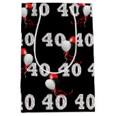 ハッピー40th誕生日バルーン中抱き枕 ミディアムペーパーバッグ (正面)