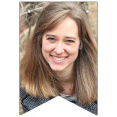 ハッピー40th誕生日フォト金ゴールドグリッター バンティングフラッグ (第1の旗)