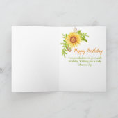 ハッピー40th誕生日フローラひまわり カード (内部)