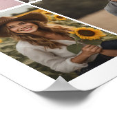 ハッピー40th誕生日15複数の写真 ポスター (角)