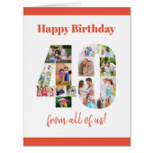 ハッピー40th誕生日40ナンバーフォトコラージュ大 (正面)