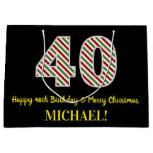 ハッピー40th誕生日&メリークリスマス，名前をカスタムする