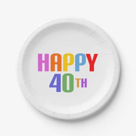 ハッピー40th ペーパープレート (正面)