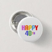 ハッピー40th 缶バッジ (正面&裏面)