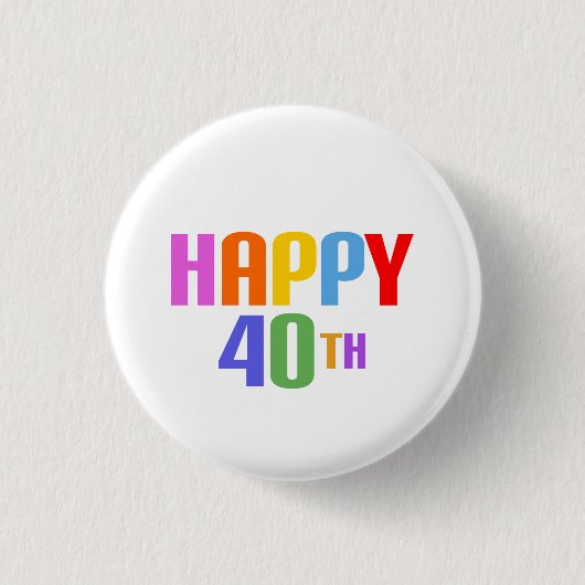 ハッピー40th 缶バッジ (正面)