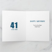 ハッピー41誕生日パパナンバー41フォトコラージュ カード (内部)