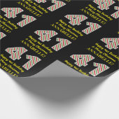 ハッピー41誕生日&メリークリスマス、名前をカスタムする ラッピングペーパー (角)