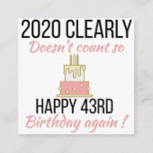 ハッピー44誕生日44おもしろい歳の誕生日カード エンクロージャーカード (正面)