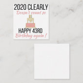 ハッピー44誕生日44おもしろい歳の誕生日カード エンクロージャーカード (正面/裏面)