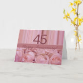 ハッピー45周年記念バラ カード (黄色い花)