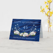 ハッピー45周年記念ホワイトローズサファイア カード (黄色い花)
