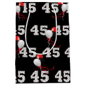 ハッピー45誕生日バルーン中抱き枕 ミディアムペーパーバッグ (正面)