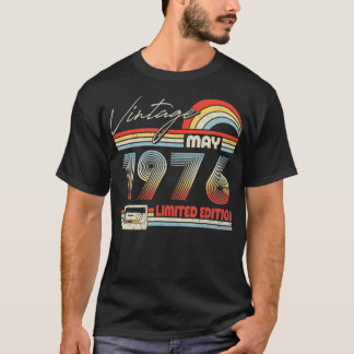 ハッピー45誕生日ヴィンテージ1976年5月45歳 Tシャツ
