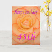ハッピー45誕生日花 カード (黄色い花)