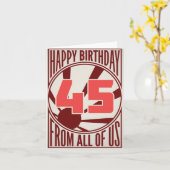 ハッピー45誕生日 カード (黄色い花)