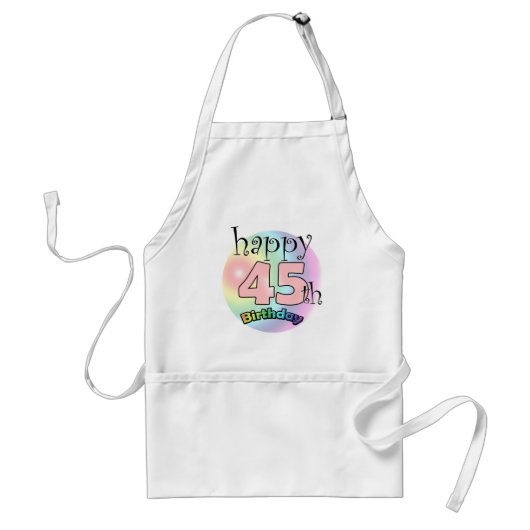 ハッピー45誕生日(ローゼ) スタンダードエプロン (正面)