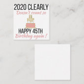 ハッピー46誕生日46おもしろい歳の誕生日カード エンクロージャーカード (正面/裏面)