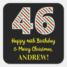 ハッピー46誕生日&メリークリスマス、名前をカスタムする