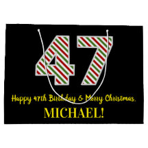 ハッピー47誕生日&メリークリスマス、名前をカスタムする