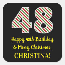 ハッピー48誕生日&メリークリスマス、名前をカスタムする