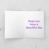 ハッピー49誕生日パープルブロッサム カード (内部)