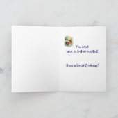 ハッピー49誕生日興奮するユーモアのボクサードッグ カード (内部)