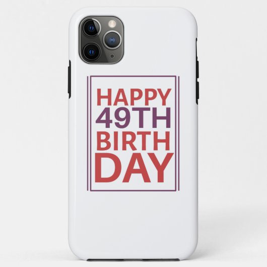 ハッピー49誕生日。 Case-Mate iPhoneケース (裏面)