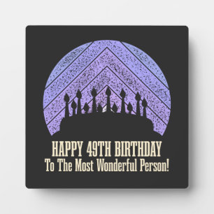 ハッピー49th誕生日ウィッシュことわざ引用文 フォトプラーク