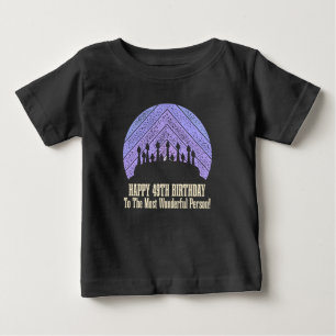ハッピー49th誕生日ウィッシュことわざ引用文 ベビーTシャツ