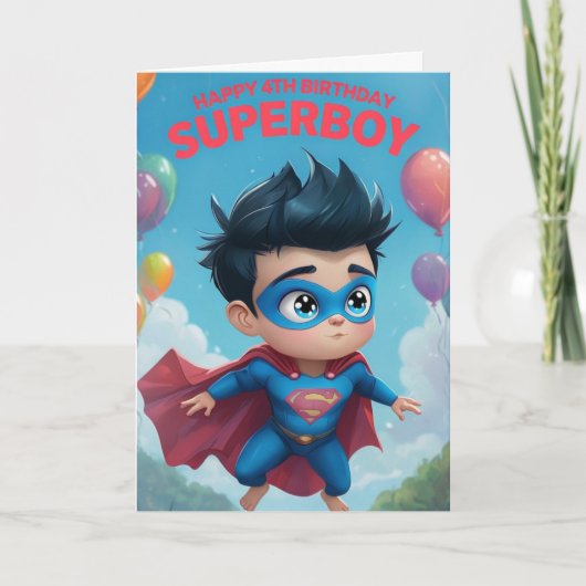 ハッピー4thバースデーカード カード (正面)