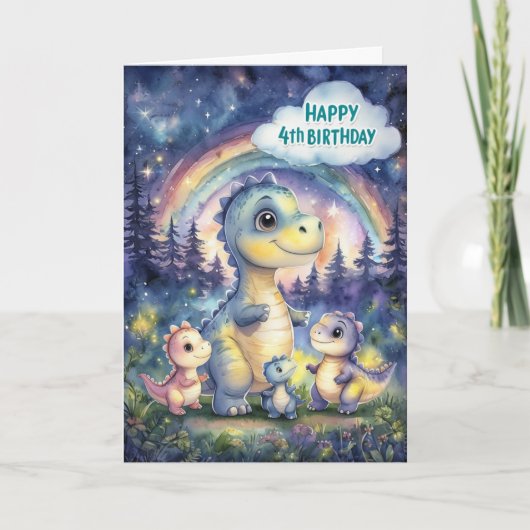 ハッピー4thバースデーカード カード (正面)