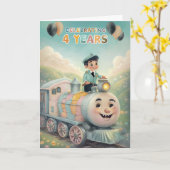 ハッピー4thバースデーカード カード (黄色い花)