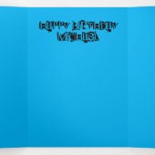 ハッピー4thバースデーカード, #4誕生日ダークレッド 三つ折りカード (内部中)