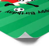 ハッピー4thバースデーラウンドサッカーゴールコースターポスト ポスター (角)