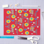 ハッピー4th誕生日ティッシュペーパー#4誕生日 薄葉紙 (クラフト)