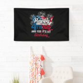 ハッピー4th 7月とYes私の誕生日 横断幕 (インサイチュ)